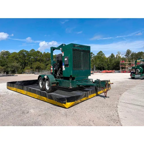 UltraTech Economy Model containment berm with 30 mil RPE fabric and 12 inch L-bracket sidewalls, sized in this SPCC berm guide