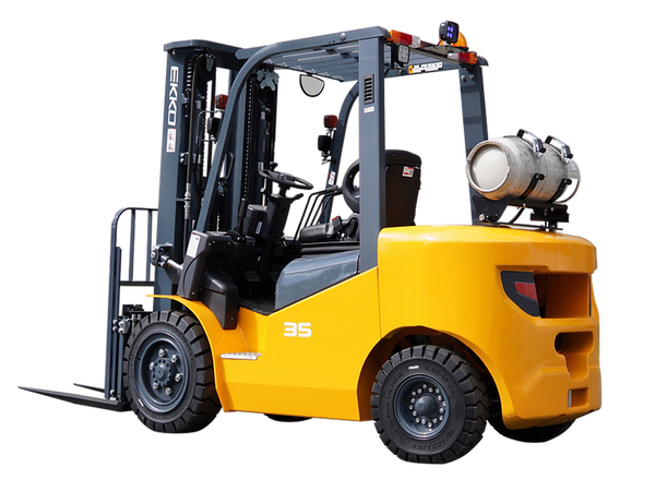 EKKO EK35LP Pneumatic Forklift (LPG) 7000 lbs cap, 189" Lift Height - Warehouse Gear Hub