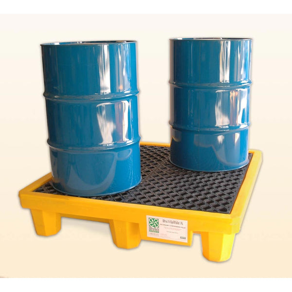 UltraTech Spill Pallet P4 four-drum spill pallet, the most common size for shops sizing secondary containment