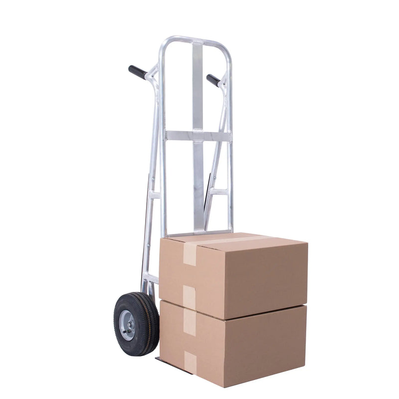 Valley Craft Flat Back Commercial aluminum hand truck with pneumatic wheels, one of the five hand trucks compared in this guide