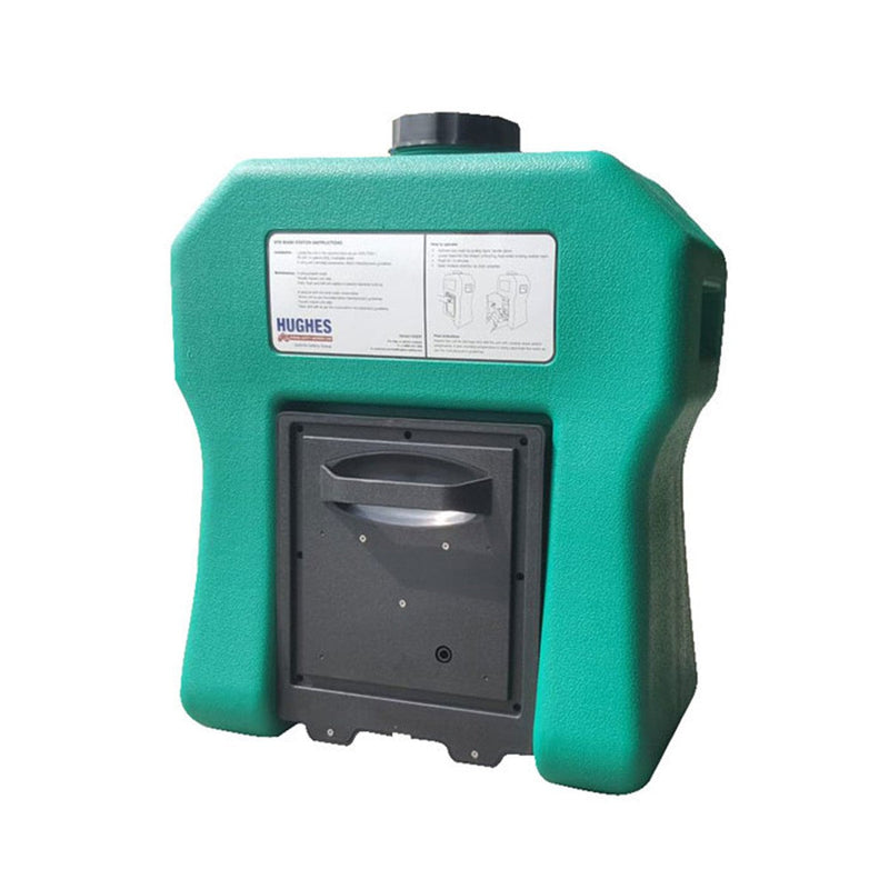 Hughes 16GFEW 16 gallon gravity fed portable eyewash station, one of the plumbed and portable options compared in this guide