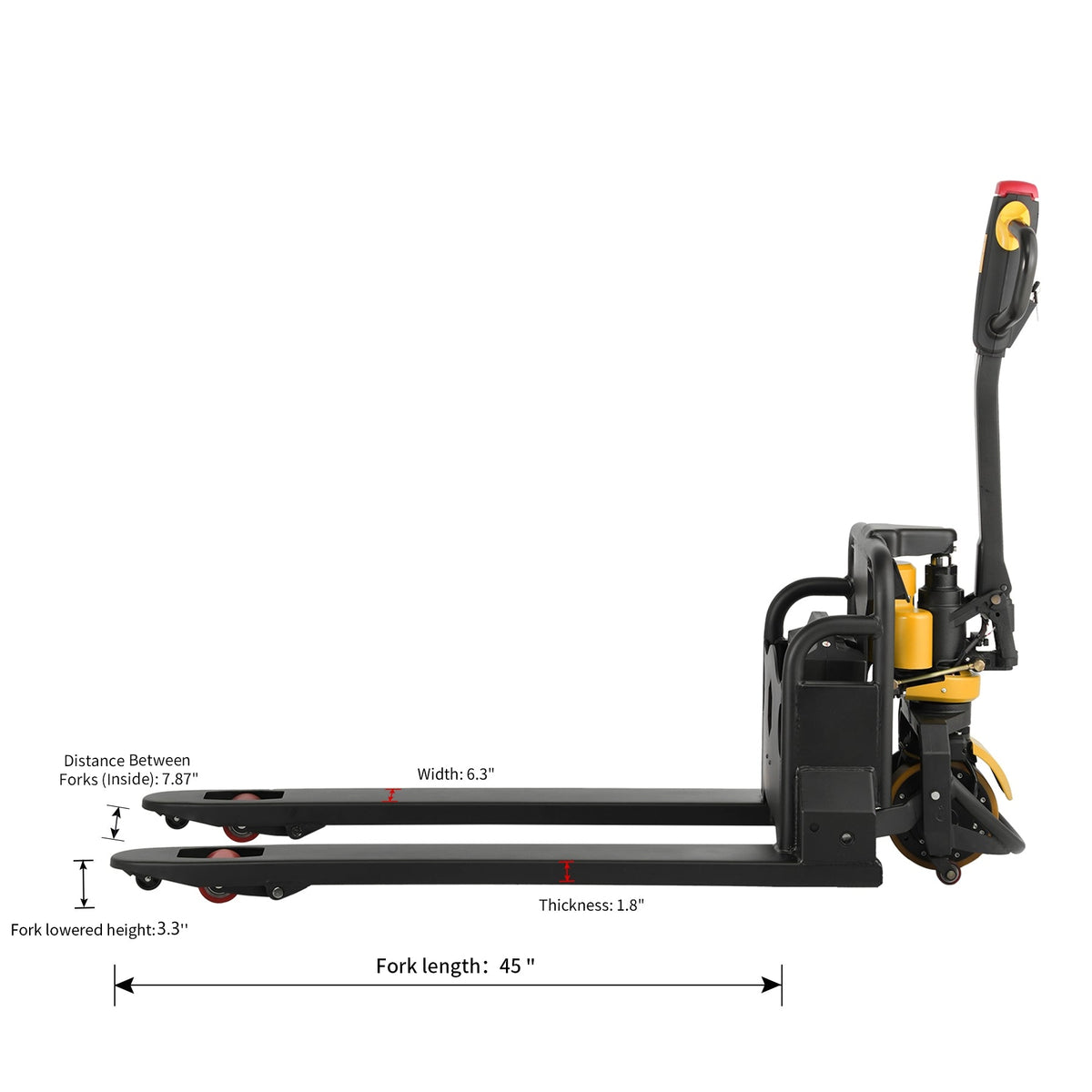 Apollolift Battery Powered Pallet Truck 3300Lbs Cap. 45" x21"