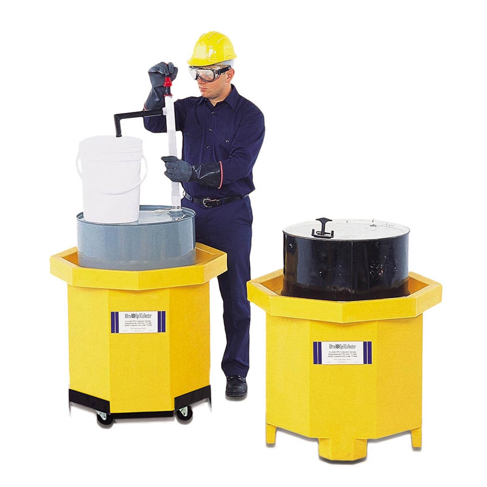 UltraTech 1044 Spill Collector, Pallet Jack Model, With Drain