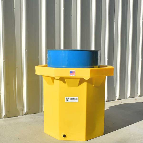 UltraTech 1043 Spill Collector, Flat Bottom Model, With Drain