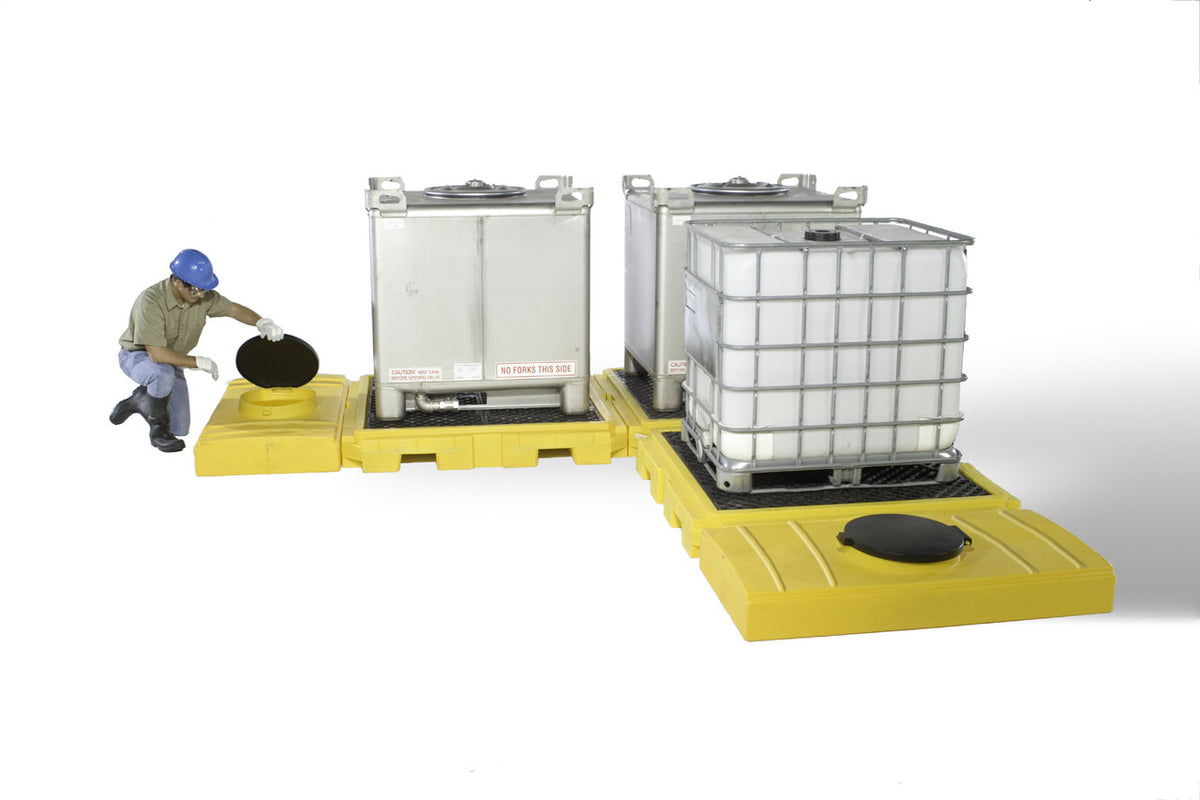 UltraTech 1126 Modular IBC Spill Pallet, 3-Tank, Indoor Model