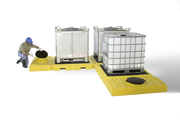 UltraTech 1126 Modular IBC Spill Pallet, 3-Tank, Indoor Model