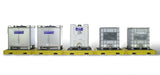 UltraTech 1128 Modular IBC Spill Pallet, 5-Tank, Indoor Model