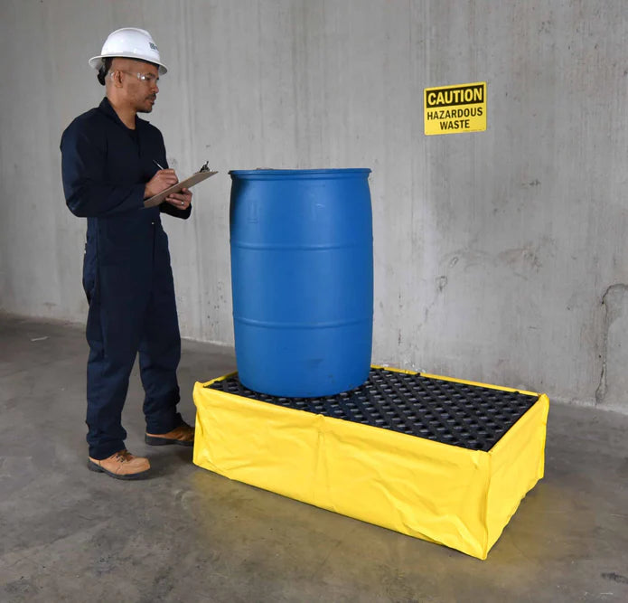 UltraTech 1341 Spill Pallet P4 Flexible Model, No Drain, Yellow