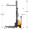 Apollolift Semi-Electric Power Lift Fixed Stacker 3300lbs 118"Lifting