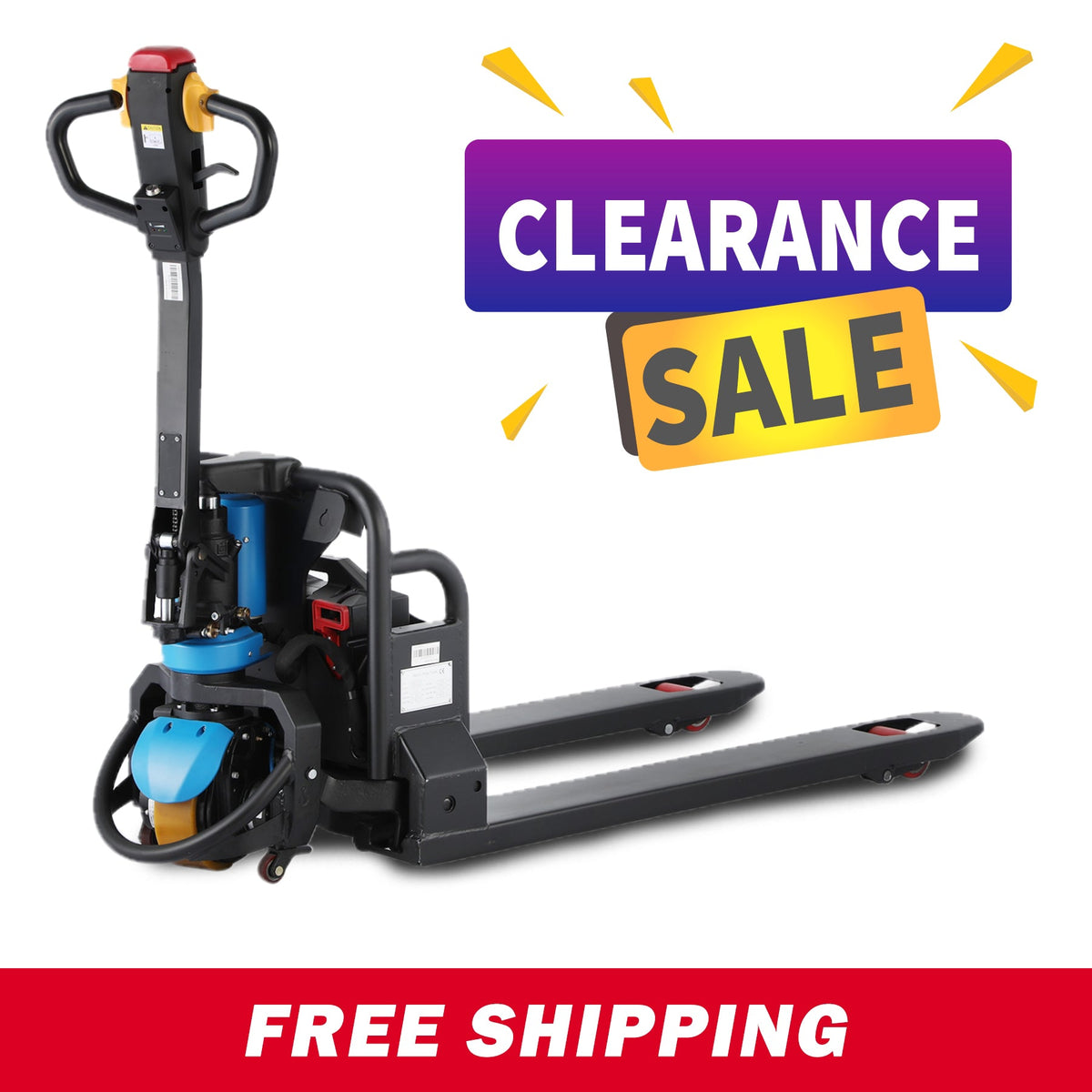 Apollolift 3300lbs Fully Electric Walkie Powered Pallet Jack with Lithium Battery 48"x27"