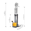 Apollolift Powered Forklift Full Electric Walkie Stacker 3300 lbs Cap. 220"Lifting A-3030