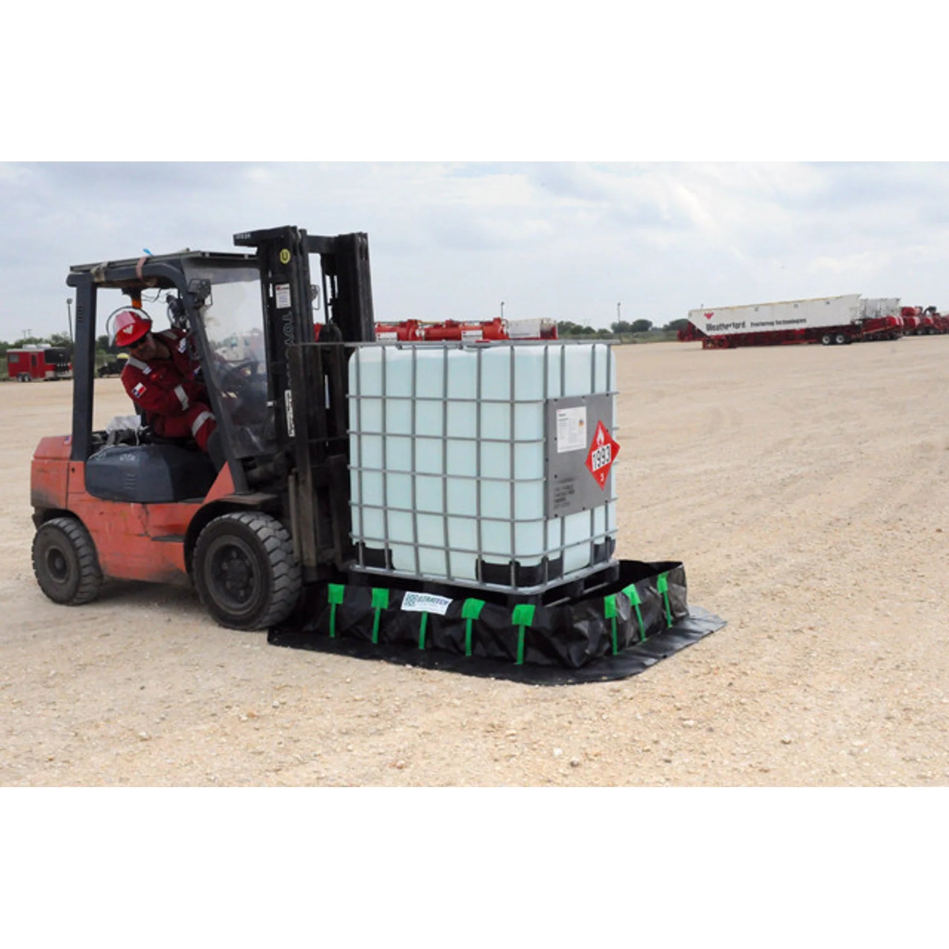UltraTech 8332 Containment Berm, Stake Wall Model, 15' x 66' x 1', XR-5 Material®, 30 oz.