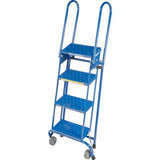 Ballymore 4 Step Lock-N-Stock Folding Rolling Ladder, 350 Lb. Capacity - LS4247