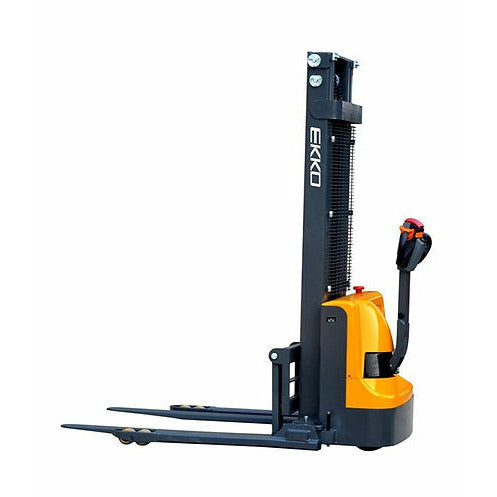EKKO EB12E-138 Electric Straddle Stacker | 138" Lift Height | 2640 lb Capacity |