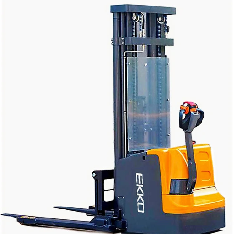 EKKO EB20E Full Powered Straddle Stacker 4400 lb Cap., 177" Height - Warehouse Gear Hub 