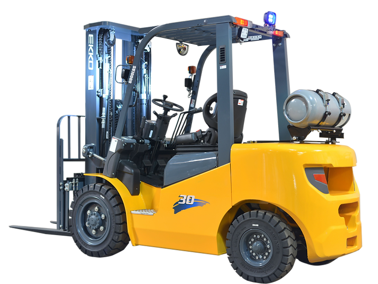 EKKO EK30LP Pneumatic Forklift (LPG) 6000 lbs cap, 189" Lift Height - Warehouse Gear Hub 