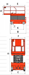 EKKO ES120E Aerial Work Platform Lift Cart, Lift Height 39' (468'') - Warehouse Gear Hub 