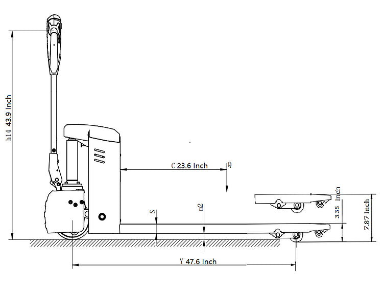 EKKO EP15JLI Full Electric Pallet Jack 3300 lb Capacity W/ PinPad - Warehouse Gear Hub 