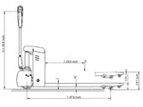 EKKO EP20JLI Full Electric Pallet Jack 4400 lb Capacity W/ PinPad - Warehouse Gear Hub 