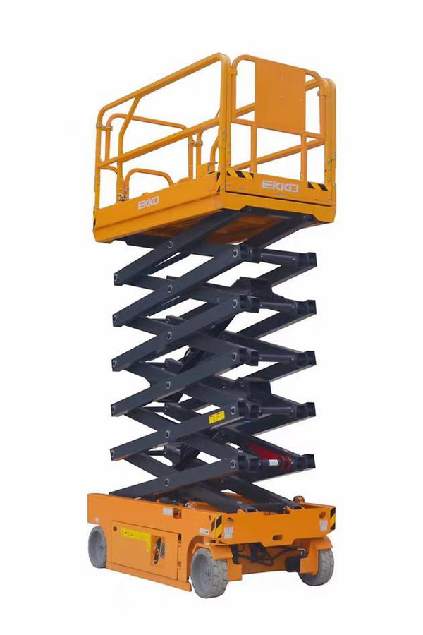 EKKO ES40E Aerial Work Platform Scissor Lift Table Cart, Lift Height 13' (157'') - Warehouse Gear Hub 