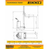 EKKO EK07S Counterbalanced Walkie Stacker | 118" Lift Height | 1550 lb Capacity |