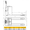 EKKO EP20E Walkie Pallet Jack 4400lbs. Capacity - Warehouse Gear Hub 