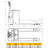 EKKO EP25E Walkie Pallet Jack 5500lbs. Capacity - Warehouse Gear Hub 
