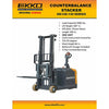 EKKO EK14S-130 Counterbalanced Walkie Stacker | Side-Shifting | 130” Lift Height | 3300 lb Capacity |