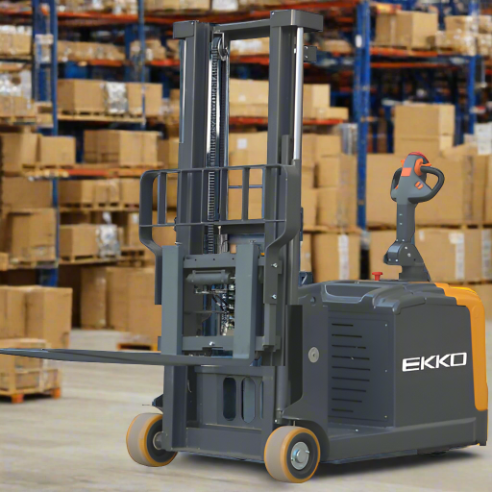 EKKO EK13S-177 Counterbalanced Walkie Stacker | Side-Shifting | 177” Lift Height | 2860 lb Capacity |