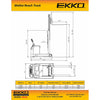 EKKO EH15T Moving Mast Walkie Reach Truck 3300lbs. Cap., 138" Height