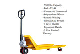 EKKO A25 Manual Hand Pallet Jack 5500lbs 48"Lx27"W Capacity - Warehouse Gear Hub 