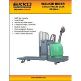 EKKO EP30A-LI Rider Pallet Jack | 6600 lb Capacity |