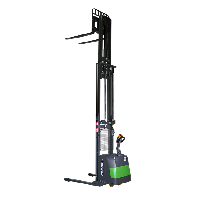 EKKO Lithium Straddle Stacker | Side-Shifting | 216" Lift Height | 4400 lb Capacity | EB20CS-216LI