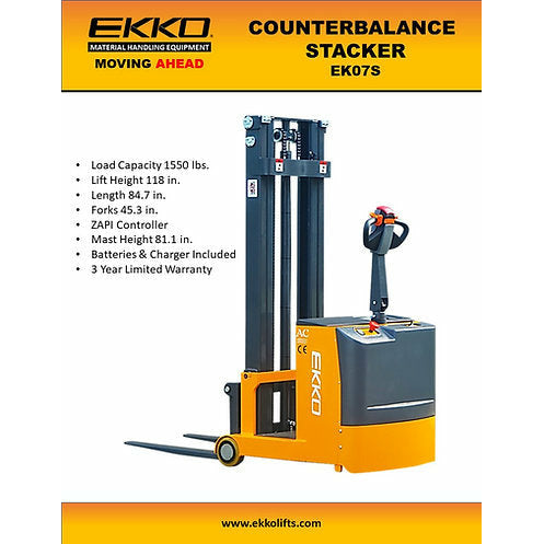EKKO EK07S Counterbalanced Walkie Stacker | 118