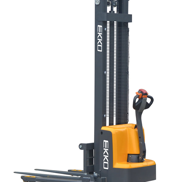 EKKO EB13E Full Powered Straddle Stacker 2800 lb Cap., 119" Height - Warehouse Gear Hub 