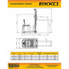 EKKO EK14-130 Counterbalanced Walkie Stacker | 130" Lift Height | 3300 lb Capacity |
