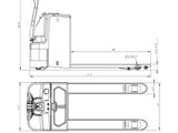EKKO EP18LI Lithium Iron Walkie Pallet Jack 4000 lb Capacity - Warehouse Gear Hub 