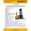 EKKO EH15T Moving Mast Walkie Reach Truck 3300lbs. Cap., 138" Height