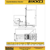 EKKO EK14-130Li Lithium Counterbalanced Walkie Stacker | 130" Lift Height | 3300 lb Capacity |