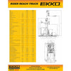 EKKO EK18RRL Stand-Up NA Reach Truck 4000 lb Cap., 196"Lift Ht
