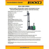 EKKO EK14S-130LI Lithium Counterbalanced Walkie Stacker | SIDE-SHIFTING | 130" Lift Height | 3300 lb Capacity | EK14S-130LI
