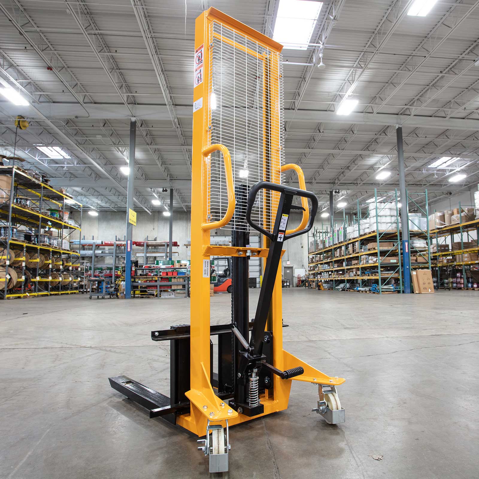 Apollolift Manual Pallet Stacker Adjustable Forks 1100lbs Cap. 63