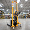 Apollolift Manual Pallet Stacker Adjustable Forks 1100lbs Cap. 63" Lift Height A-3002