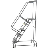 Ballymore Perforated 16"W 5 Step Steel Rolling Ladder 14"D Top Step - FSH518P