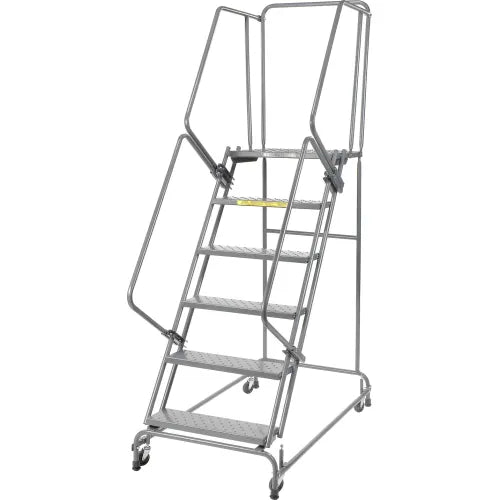 Ballymore Steel Perforated 16"W 6-Step Rolling Ladder - FSH618