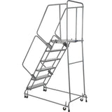 Ballymore Steel Perforated 16"W 6-Step Rolling Ladder - FSH618
