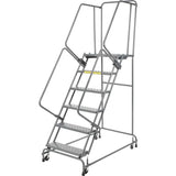 Ballymore Steel Perforated 16"W 6-Step Rolling Ladder - FSH618