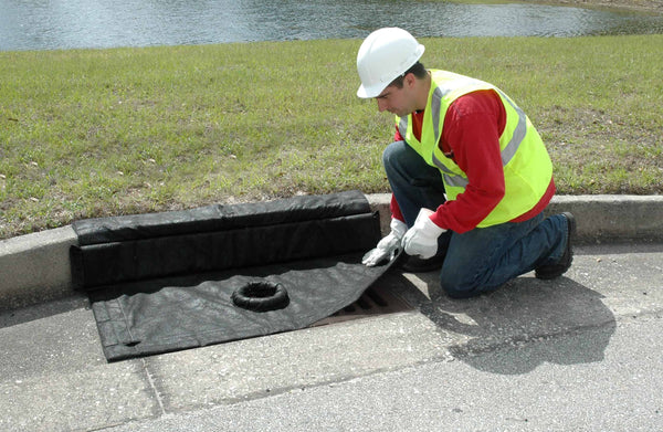 UltraTech 9165 Inlet Guard Plus, Oil & Sediment, Curb-Style, 24" x 48", Curb Deflector 56", Black