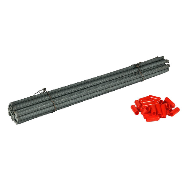 UltraTech 9584 Track Pans, Rebar Fasteners with Protective Caps, 20-Pack