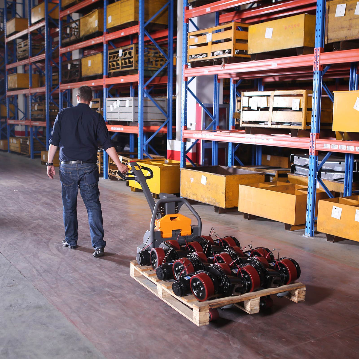 Apollolift Battery Powered Pallet Truck 3300Lbs Cap. 45" x21"